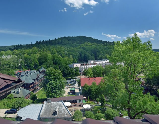 Pensjonat Boży Dar widok z okna